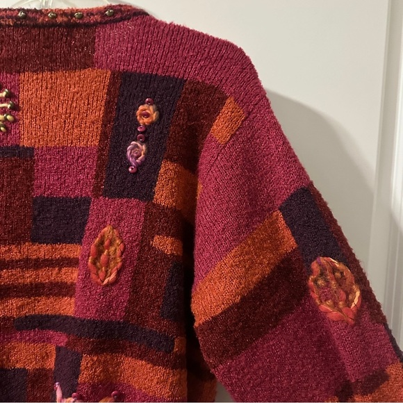 Design Options Phillip & Jane Gordon Pink Embellished Cardigan Women’s Sz Large - Picture 12 of 16